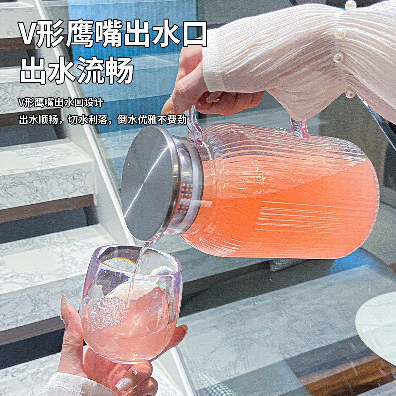 Акриловый холодный чайник для напитков, пивной чайник, ресторанный чайник с металлической крышкой