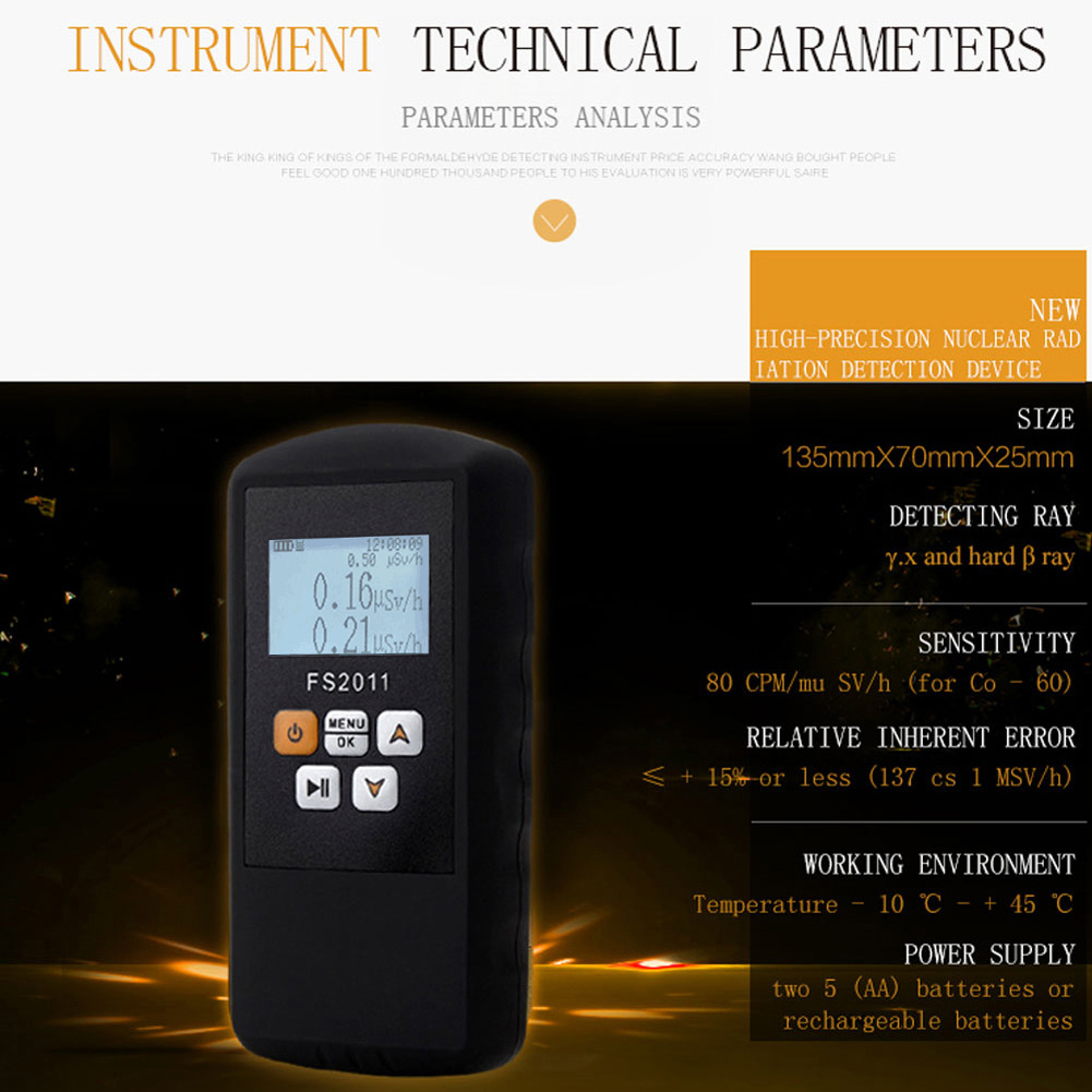 radiation detector marble radioactivity X β γ ray personal dose Geiger radiation tester