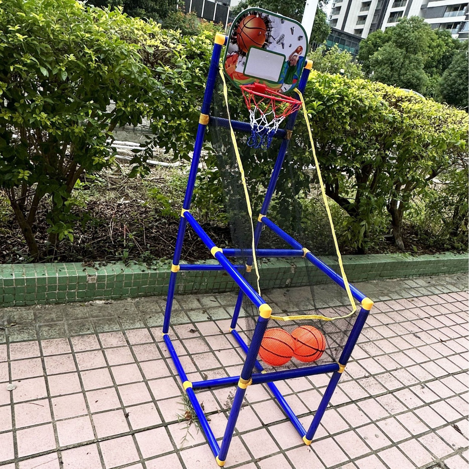 Портативная настенная баскетбольная стойка для детей