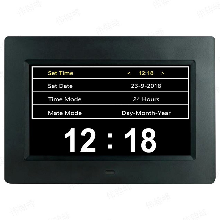 7inch Digital Clock Supports Sd Card Video, Can See Calendar and Set up Alarm Clock to Remind the Elderly to Take Medicine Clock Machine