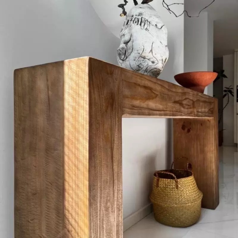 Home Sofa Back Entrance Table Solid Wood Home Stay Living Room Decoration Narrow Side Cabinet Decoration New House Long Table