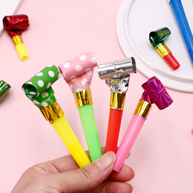 Creative blow roll children's toys birthday small blow dragon whistle funny stall toys wholesale party cheer props