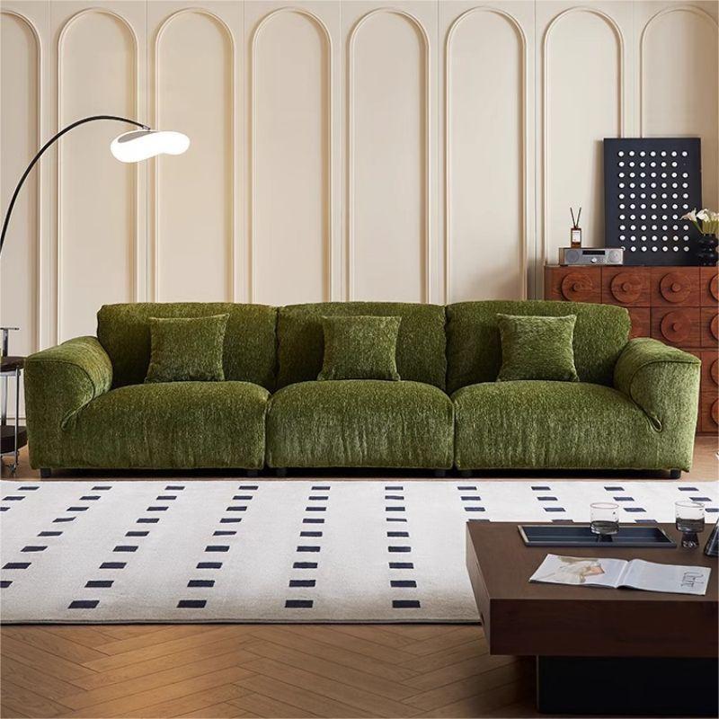 Vintage-Style Rand Sofa, Italian-Style, Removable and Washable, High-End Fabric, Living Room, Retro, Suitable for Large and Small Spaces, Straight-Row Combination