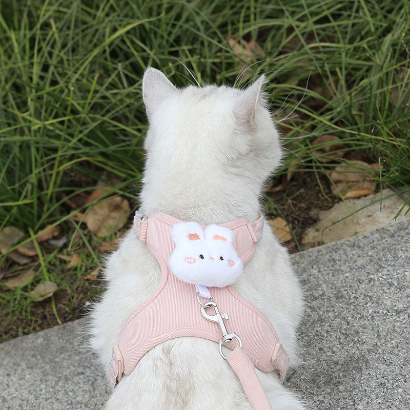 Cat Traction Rope Adjustable Walking Cat Rope Cute Kitten Going Out Chest Strap Small Dog Pet Supplies