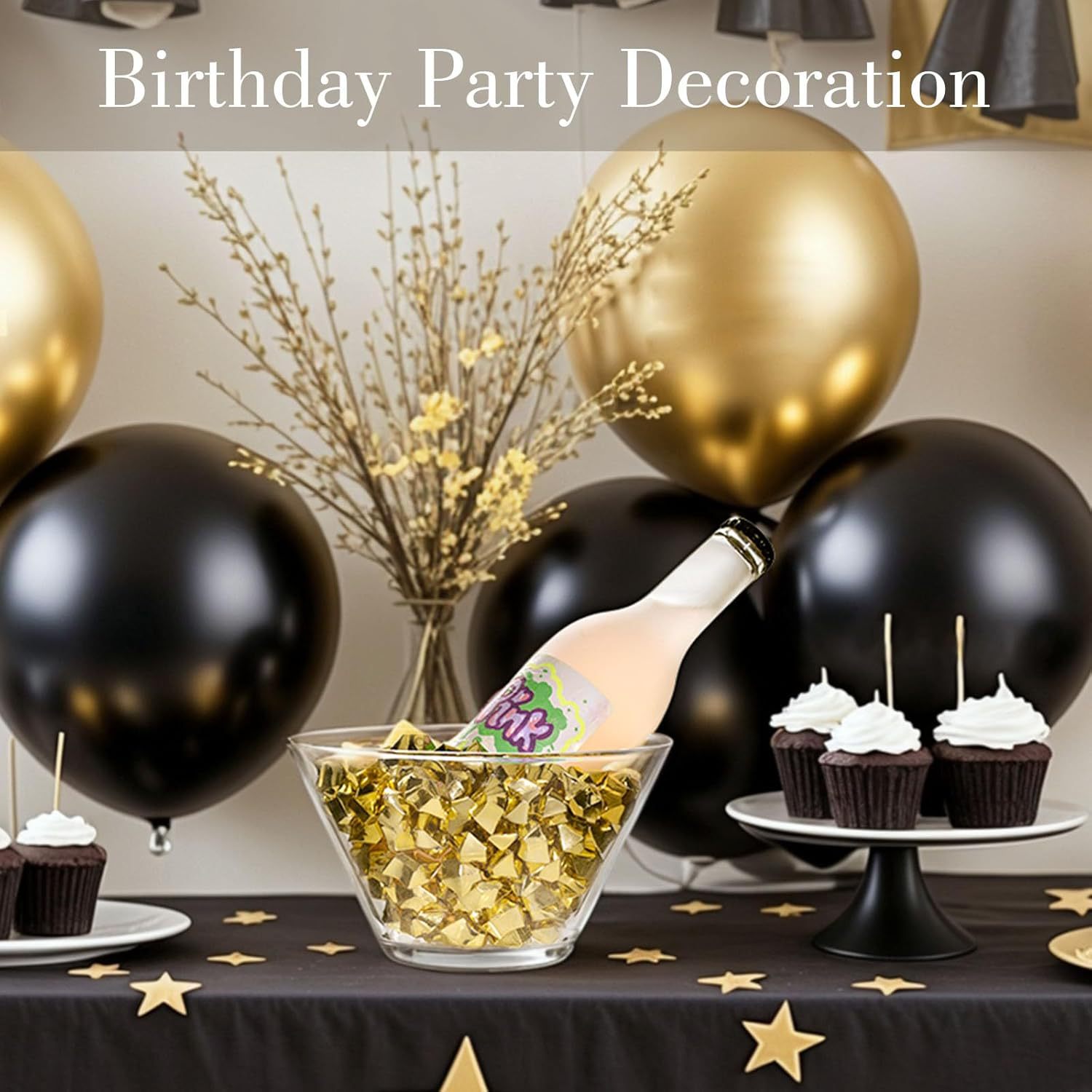 150 Pieces Fake Gold Ice, Acrylic Ice Fake Plastic Gold Block Rock Gem Marble Vase Filler Decoration