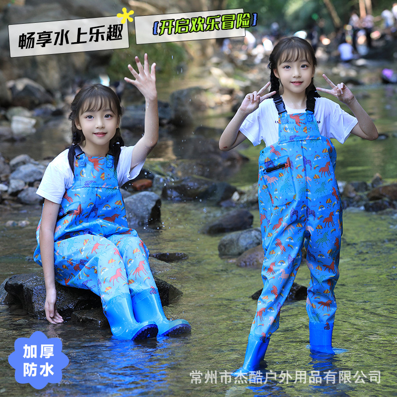 Водонепроницаемый комбинезон для детей для игр в воде, подходит для мальчиков и девочек, включает дождевики и брюки для активного отдыха