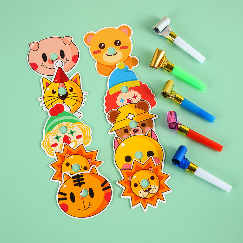 Children's Blowing Roll Blowing Dragon Whistle Kindergarten Cartoon Safety Retractable Cute Blowing Small Whistle Creative Birthday Toy