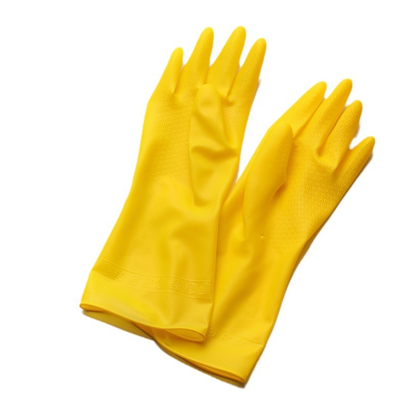 Beef Tendon Gloves Household Cleaning Kitchen Dishwashing Waterproof and Oil-Proof Household Gloves Extra Thickened and Long Durable PVC