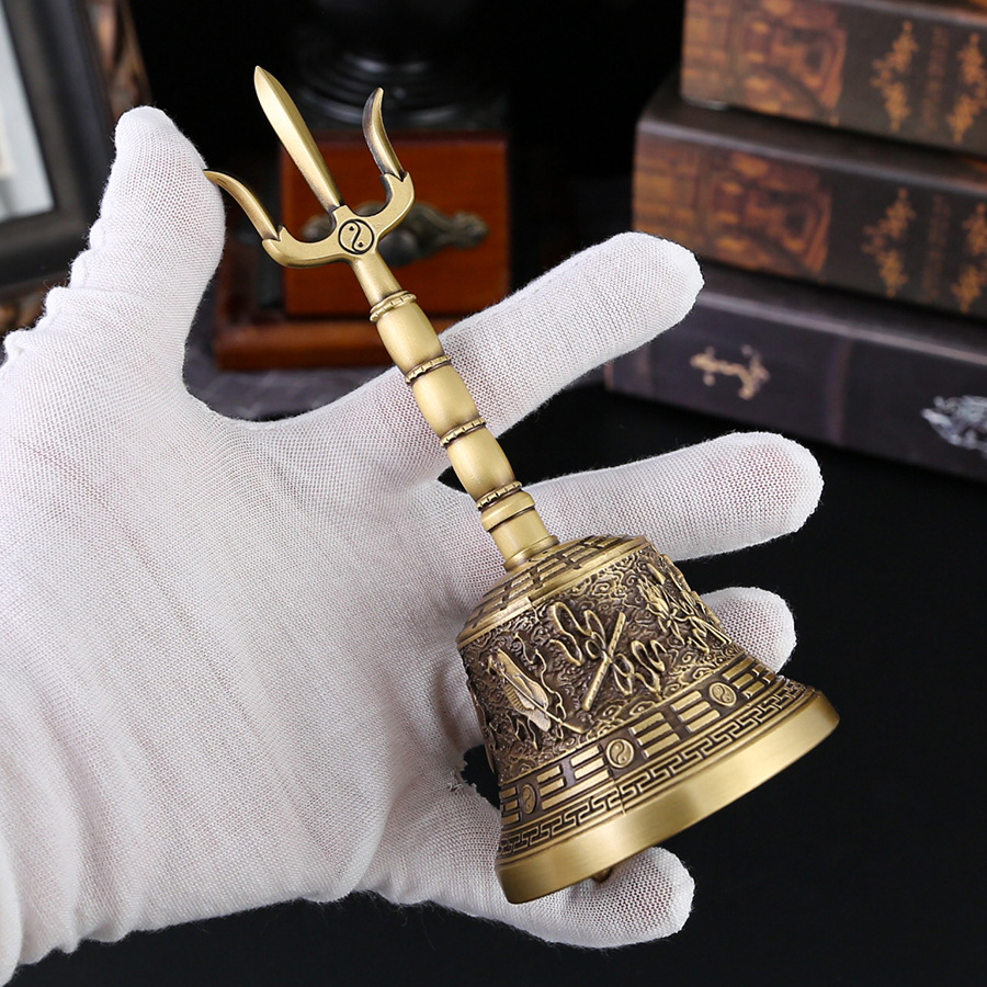 Fanmei Auspicious Fine Copper Manufacturing King Kong Bell Pestle French Bell Ornaments Nepal Crafts Five-strand Fart Copper Bell