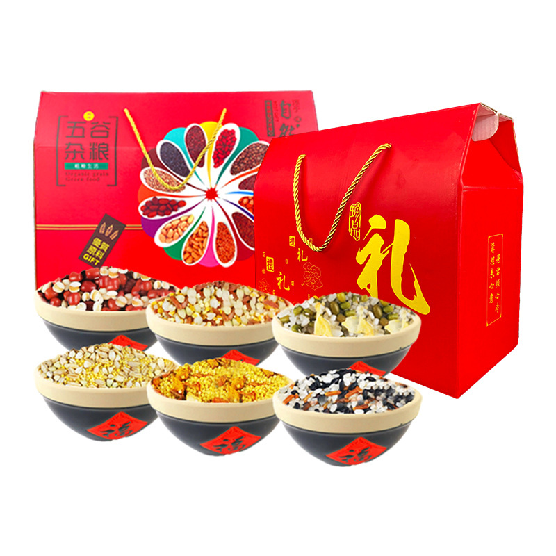 Customized Whole Grain Porridge Combination Gift Box Coarse Grain Health Eight-Treasure Porridge Meal Replacement Set Gift Employee Benefits