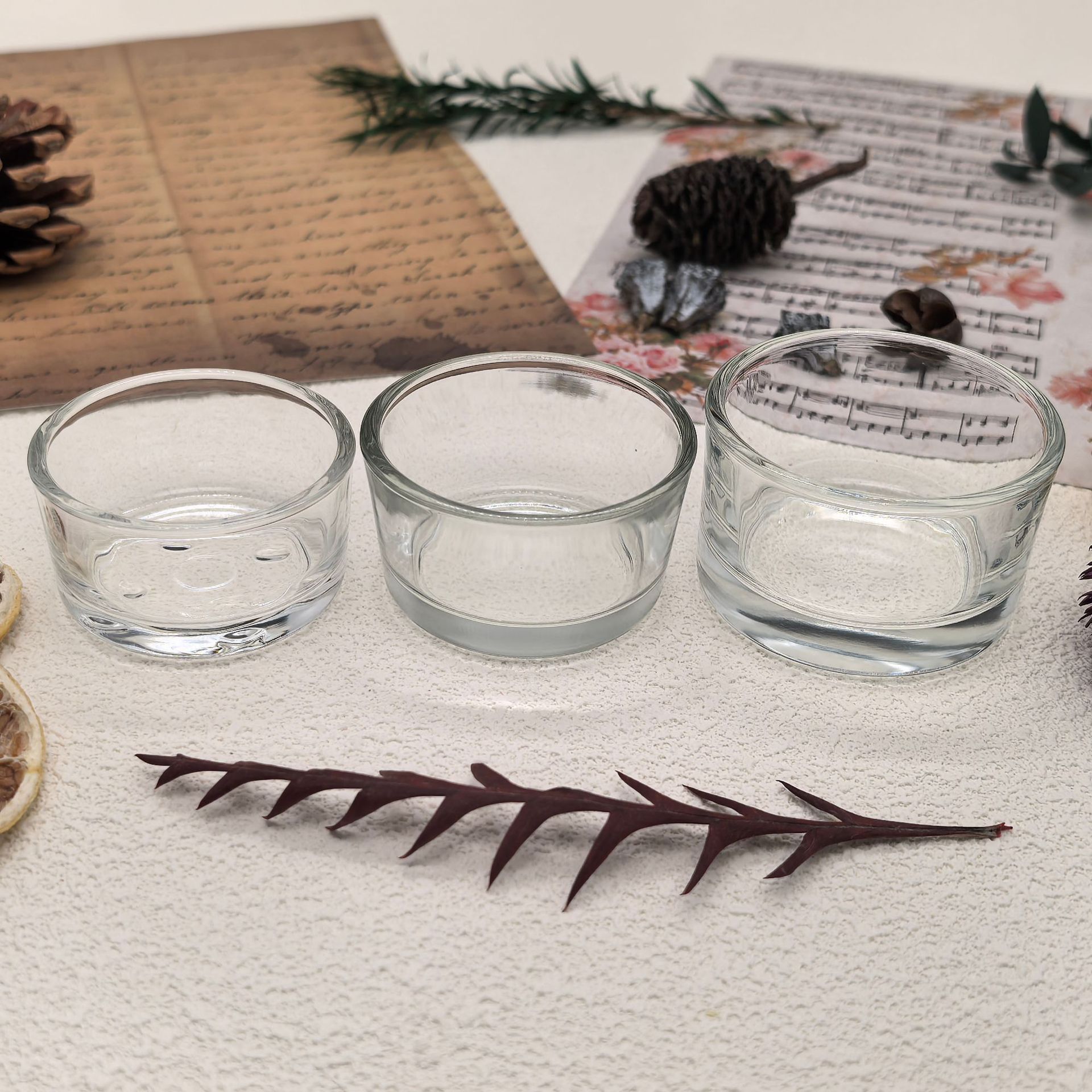 Factory Direct Sales Small Tea Wax Cup 12 # Cup 13 # Cup, Four-Point Cup, Glass Cup, Tea Wax Small Bowl, Climbing Pet Water Cup