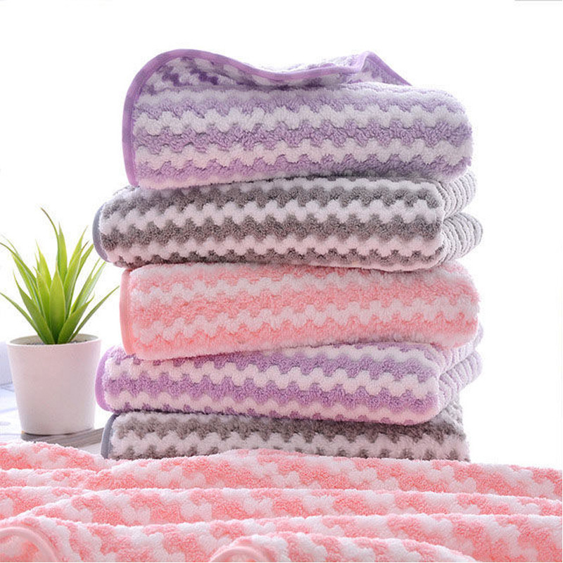 [Zhijia] Coral Velvet Bath Towel, Absorbent, Soft, Pineapple Plaid Towel Set, Couple Gift, Thick Wholesale Towel Set