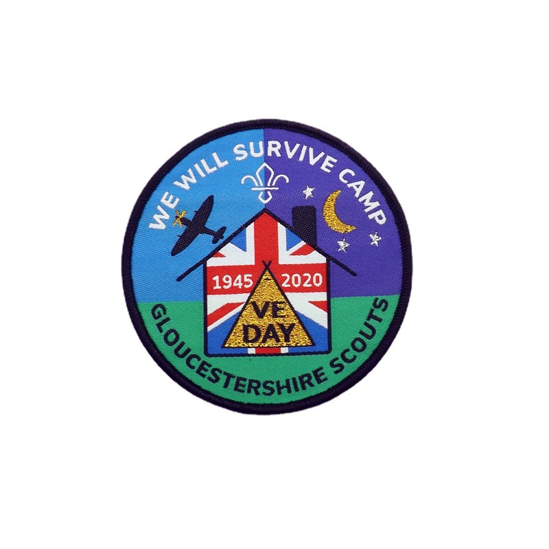 Small Batch Custom Stereo Embroider Seal School Uniform Embroider Badge Kindergarten Round Label Embroider Patch Sticker Computer Embroider Label