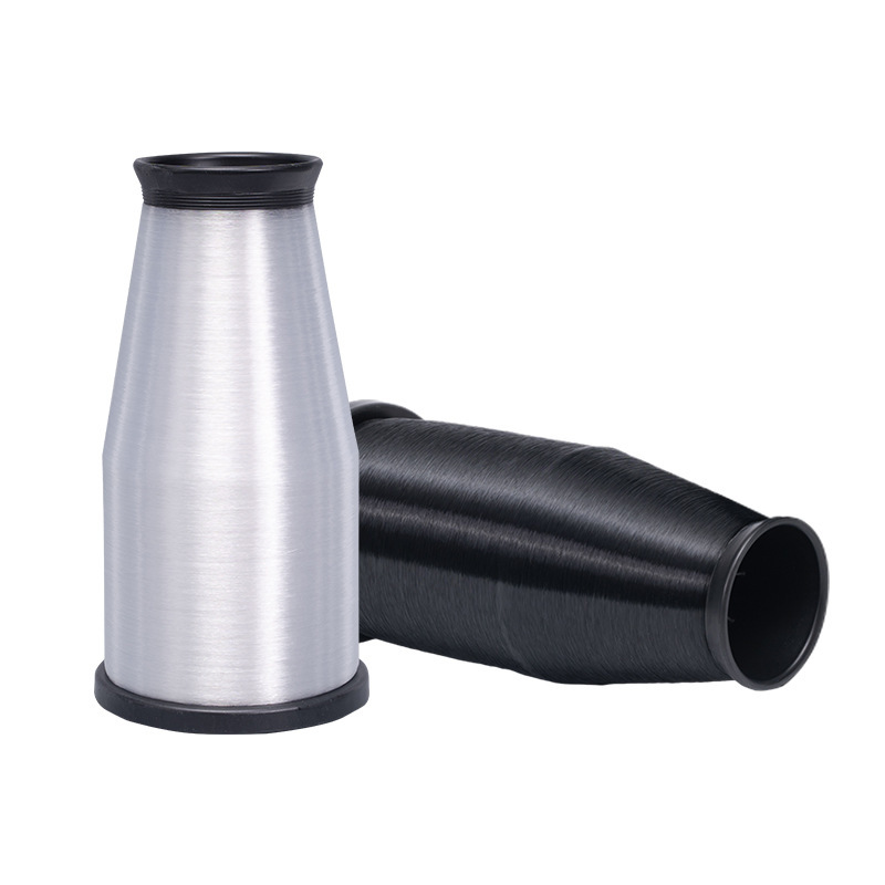 Braided Mesh Net Fabric Woven Rope Net with Polyester Transparent Pet Monofilament Fishing Line 0.25mm Transparent Black Large Tube