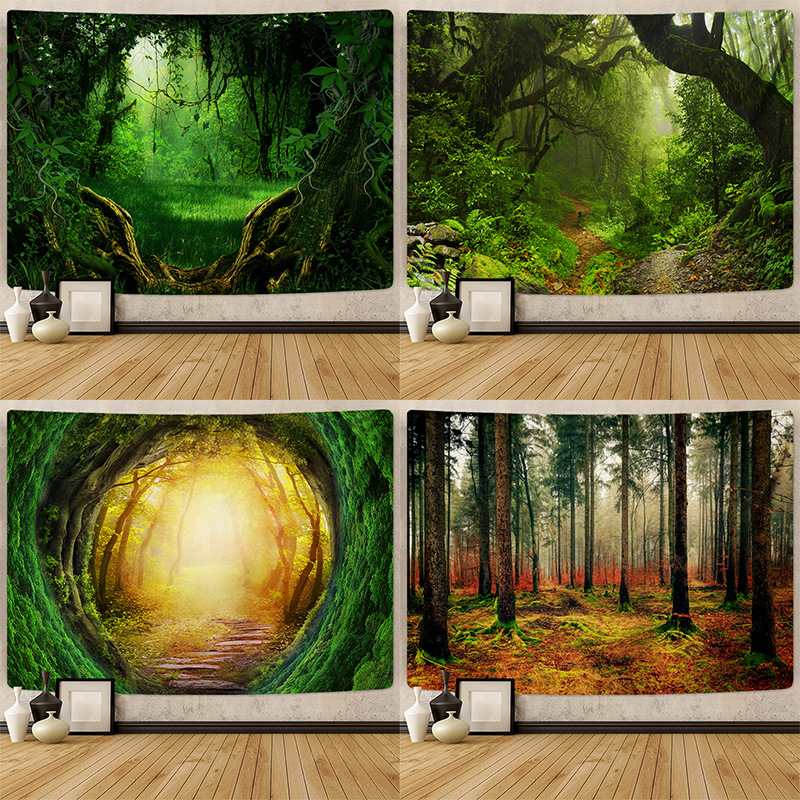 Cross-Border Popular Tapestry Amazon Tuem Tapestry Hanging Bushiyin Tapestry Custom Background Cloth Bohemian Tapestry