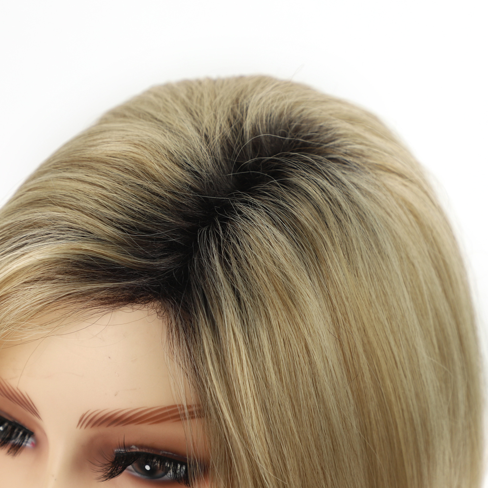 Foreign trade wig European and American women's wig headgear chemical fiber rose net gradient wave head manufacturers spot wholesale