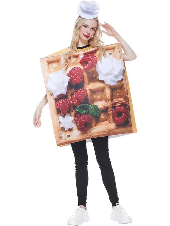 Cross Border Amazon Hot Sale Halloween Adult Cream Waffle Food Party Cosplay Costume COS