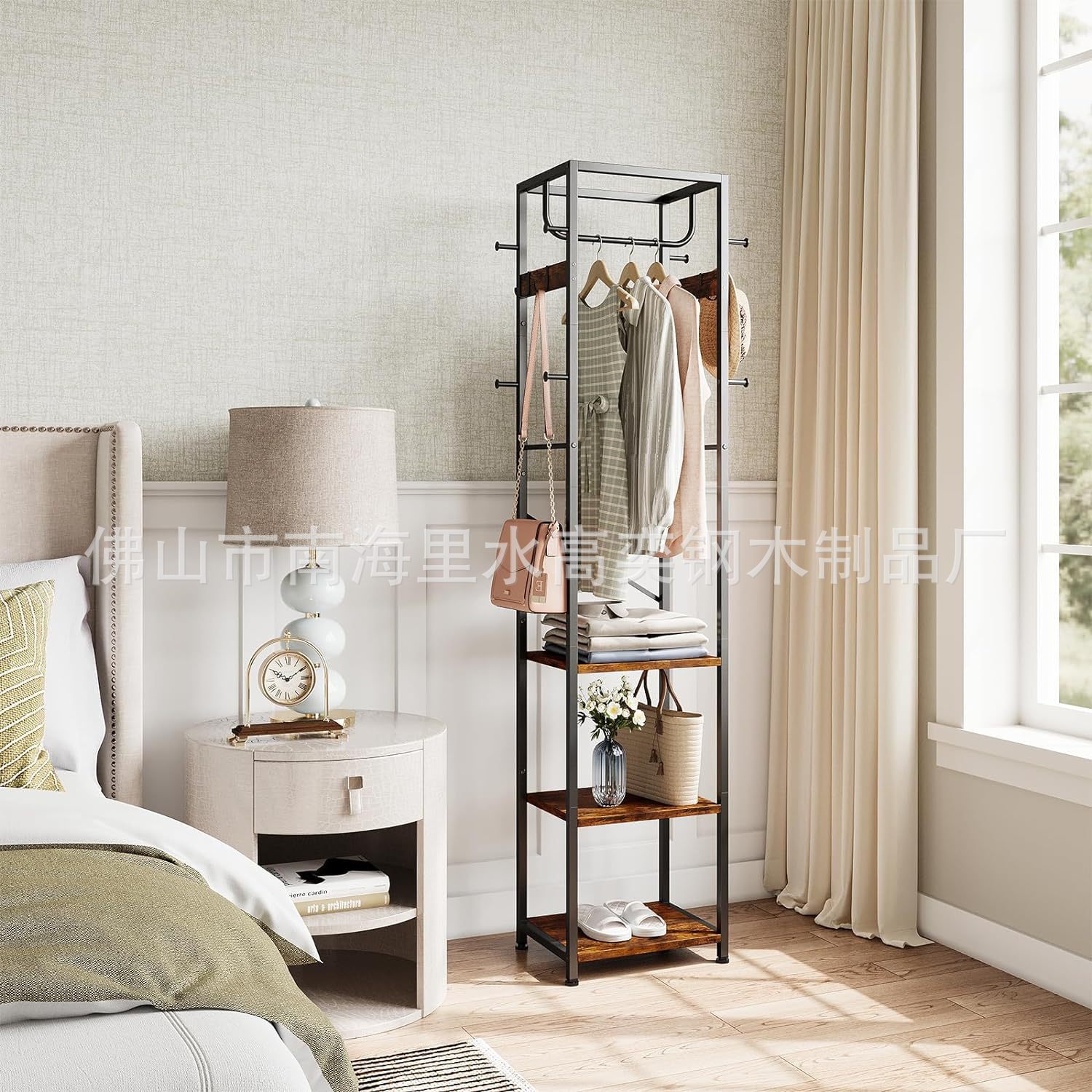 Amazon Multifunctional Coat Rack Multi-Layer Shoe Storage Rack Shoe Rack American Plate Clothes Hanger Bag Hanger