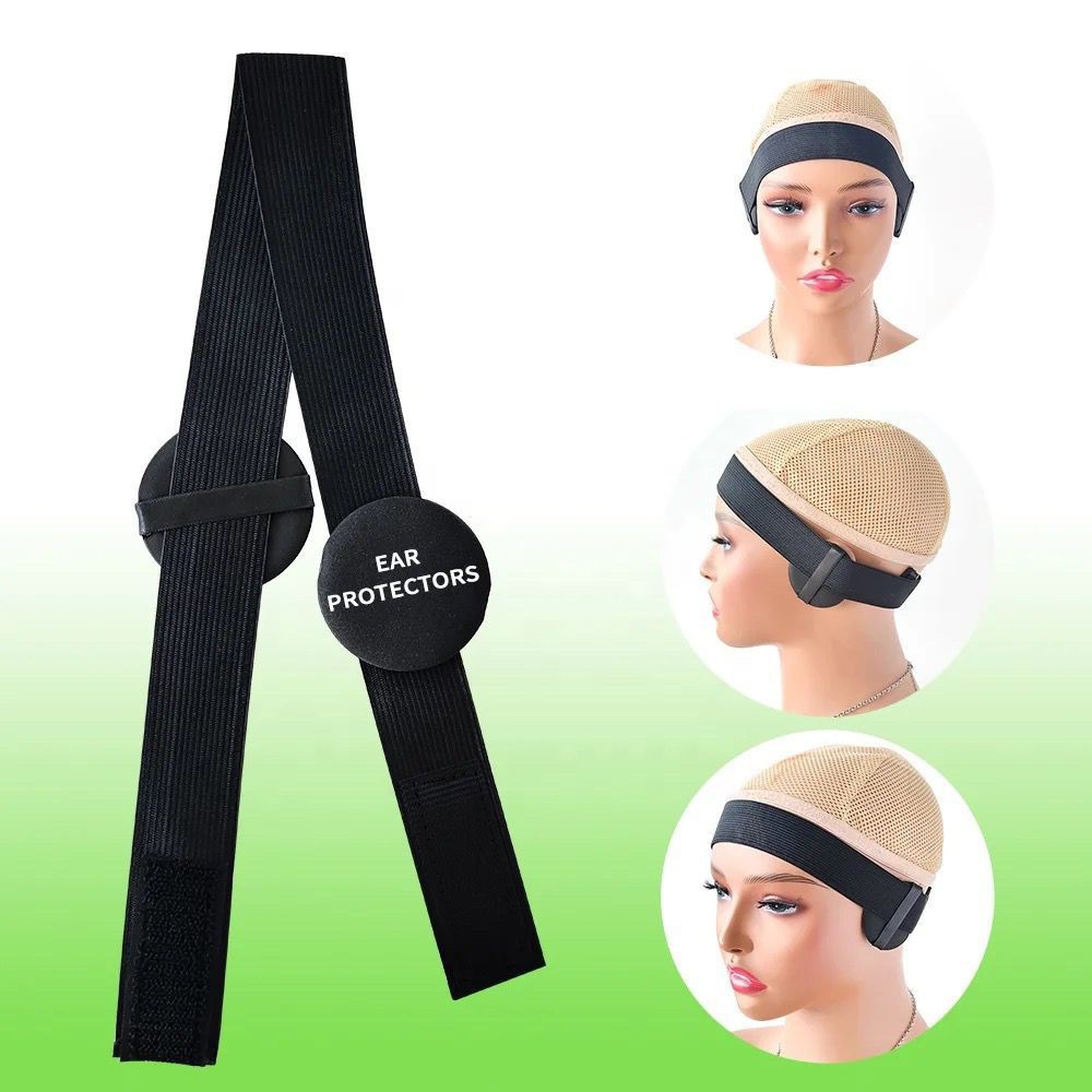Foreign trade wig round ear protection Velcro elastic band adjustable edge fixed Velcro elastic elastic band