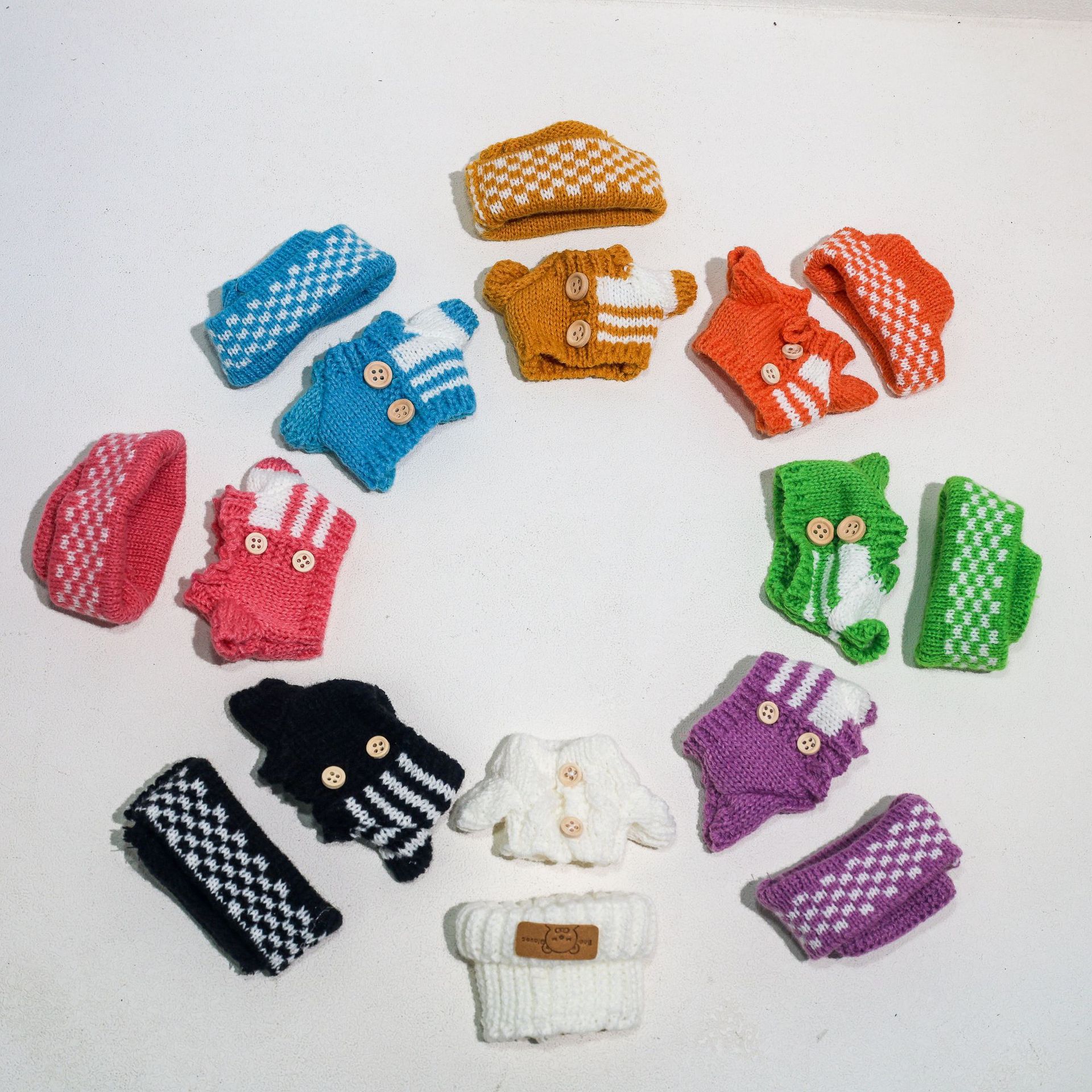 Вязаный свитер для куклы Bubu одежда для мягкой игрушки