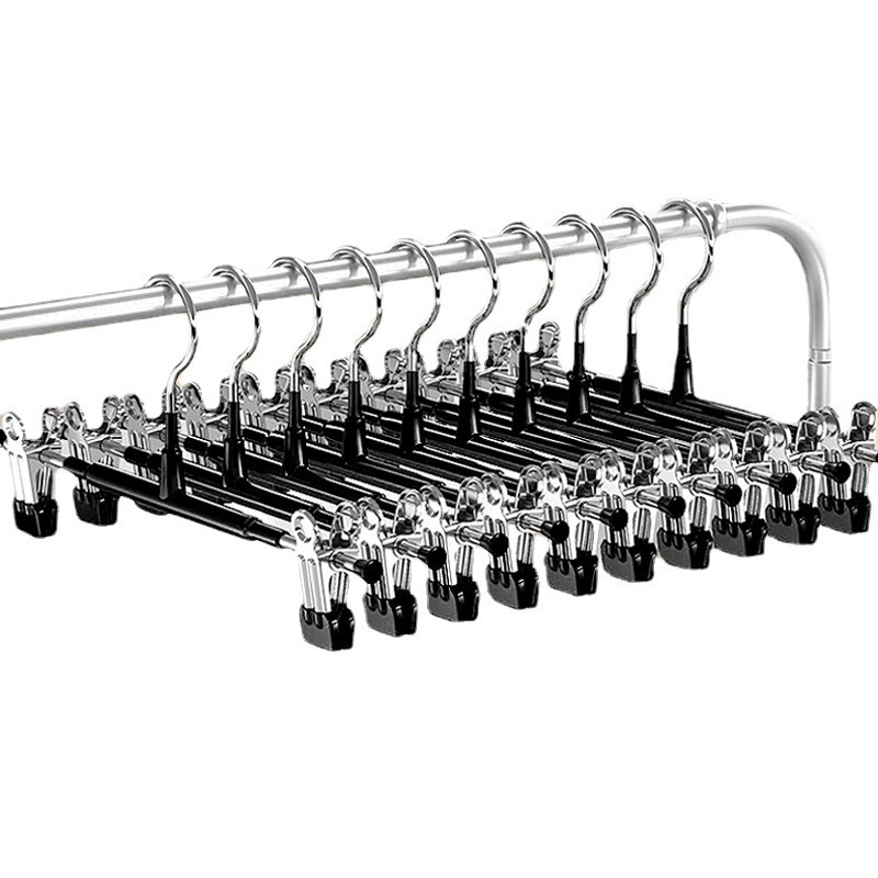 Plastic Dip Pants Rack Seamless Non-slip Household Storage Artifact Drying Pants Hanger Jk Skirt Clip Bold Stainless Steel Pants Clip
