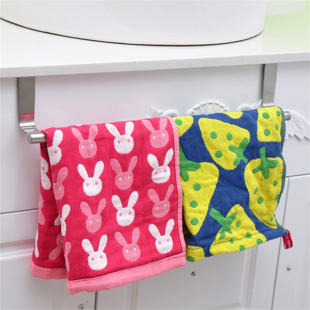 Stainless Steel Non-perforated Towel Rack Hanging Door Rear Kitchen Cabinet Door Back Type Rag Rack Storage Rack Towel Bar