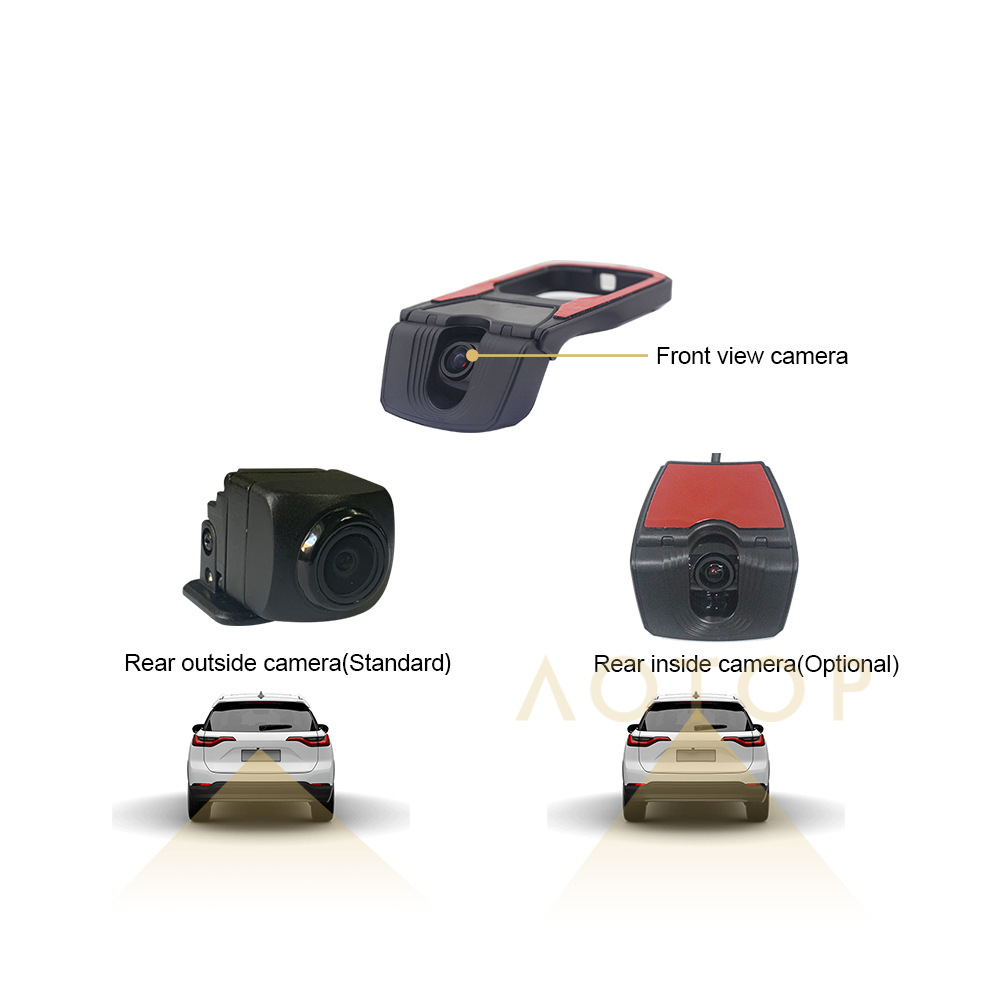 10.88 "smart rearview mirror dual camera system dual split DVR2 and 1 front view ADAS rear view BSD