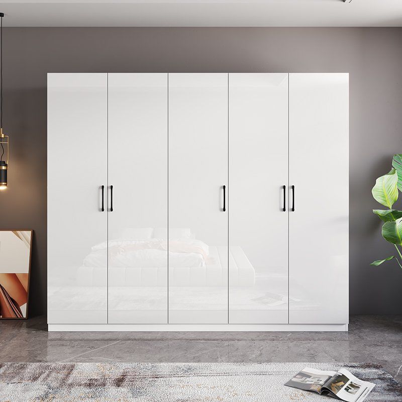 Wardrobe Solid Wood Bedroom Storage Cabinet Modern Simple Economical Children's Large Wardrobe for Rental Housing Use