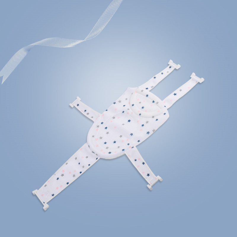 Newborn Baby Bath Net Baby Bath Mat Suspension Mat Ridge Protection Bath Rack Five Buckle Connection Firm Baby Bath Net