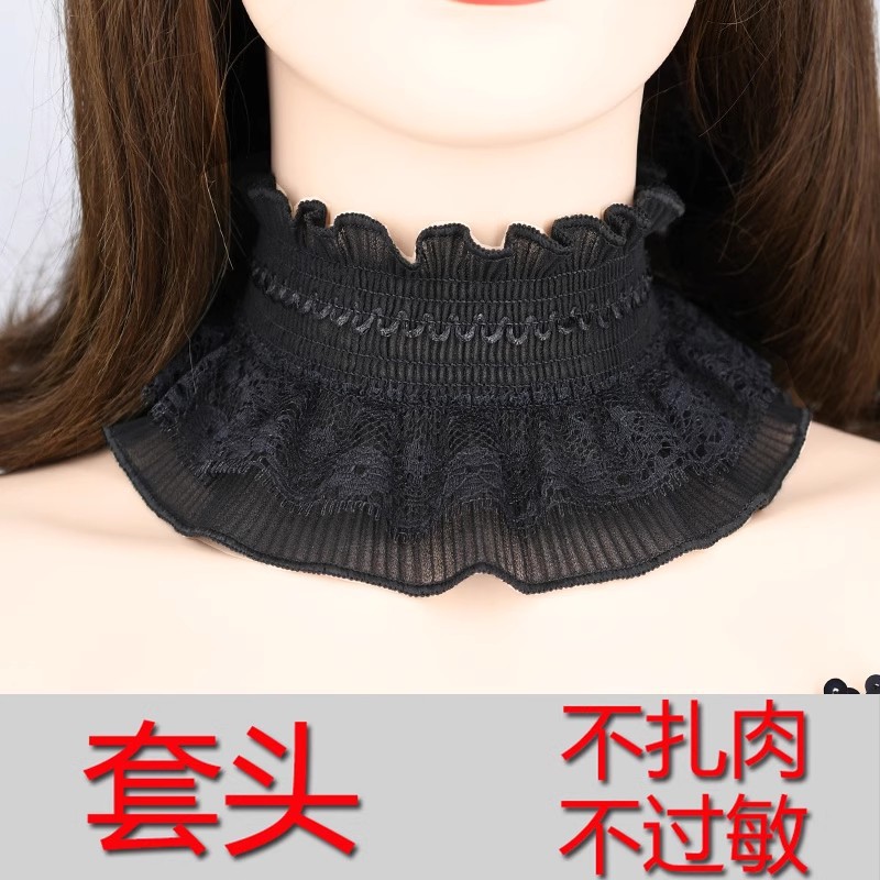 Корейский стиль, универсальный кружевной воротник, украшение для шеи, осень и зима