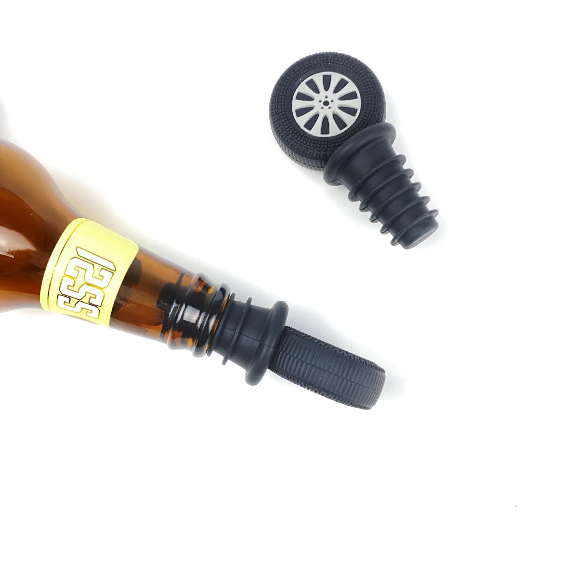 =Silicone Wine Stopper Household Champagne Wine Glass Bottle Preservation Cap Silicone Wine Bottle Stopper