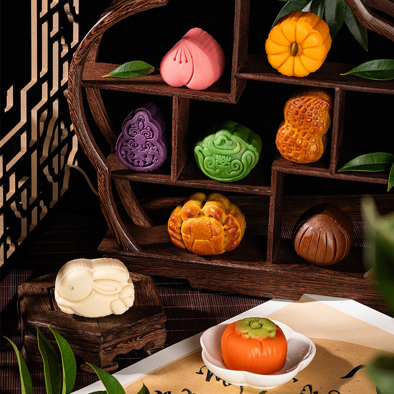 Mid-Autumn Festival New Chinese Pastry Palace Custard Flowing Dessert Table Afternoon Tea Bulk Gift Wholesale Group Purchase