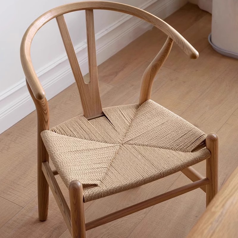 Оригинальный стул Y из массива дерева, доска для отдыха, балконный стул с подлокотниками, китайский стиль, плетение из веревки и ротанга, низкий столик для чая