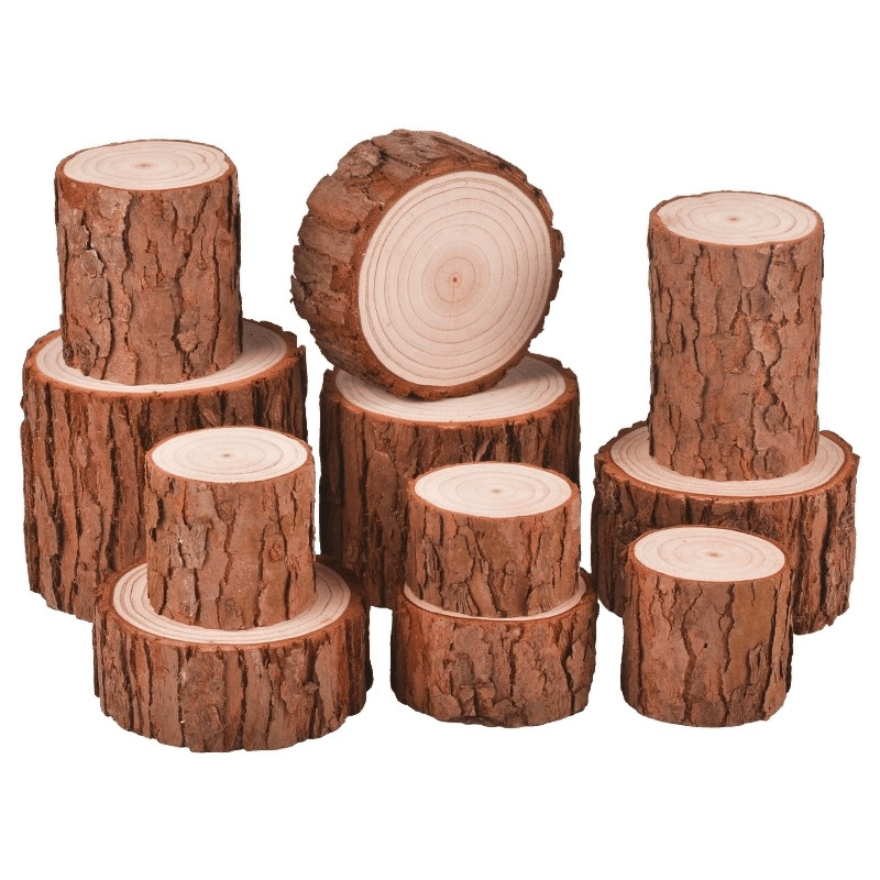 Small Wooden Pile Base Ornaments Log Pier Tree Stump Trunk Shooting Props Handmade DIY Gardening Fireplace Decoration Supply