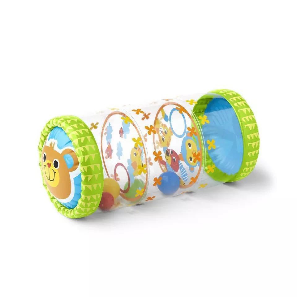Inflatable Pvc Infant Crawling Roller Baby Practice Crawling Early Education Children's Toy with Bell for Learning to Crawl