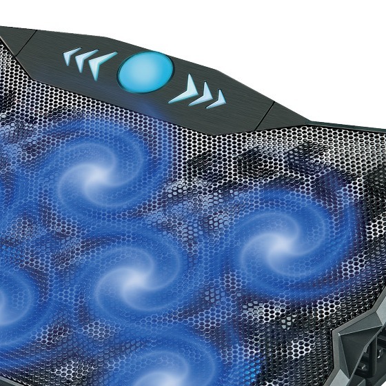 F62Pius Height Adjustable Six Fan Adjustable Wind Speed Rgb Colorful Light Laptop Radiator Base