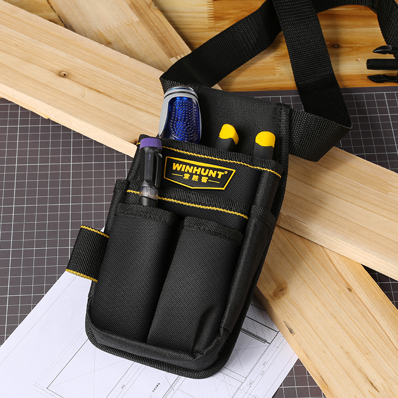 Tool Waist Bag Multifunctional Repair Bag Small Canvas Electrician Belt Electric Drill Tool Bag for Men's Construction Site