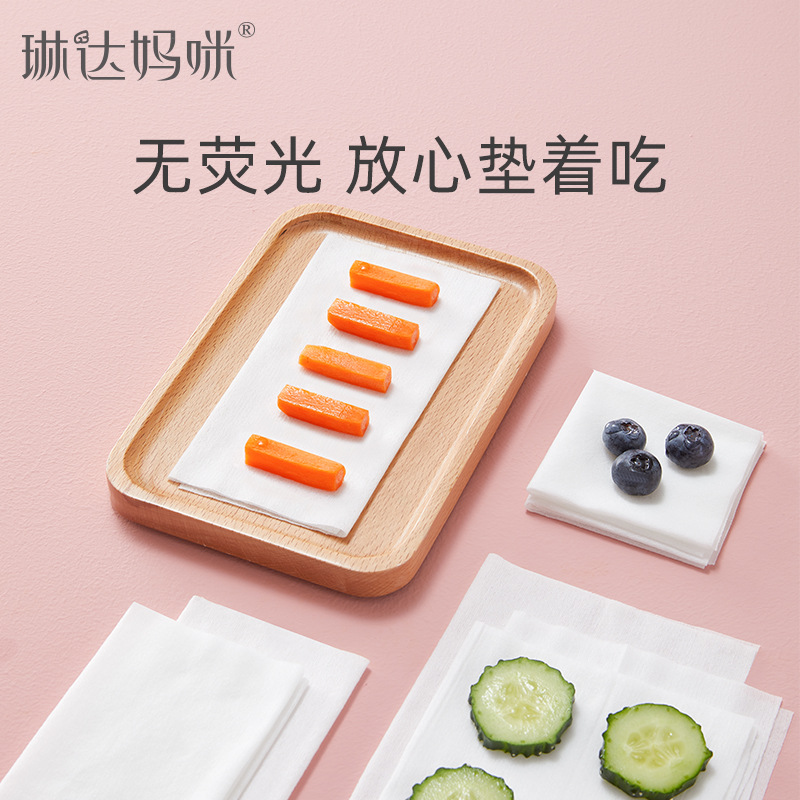 Linda mummy baby soft towel cotton soft wet and dry dual-use paper towel baby newborn special wipe fart 100 sheets