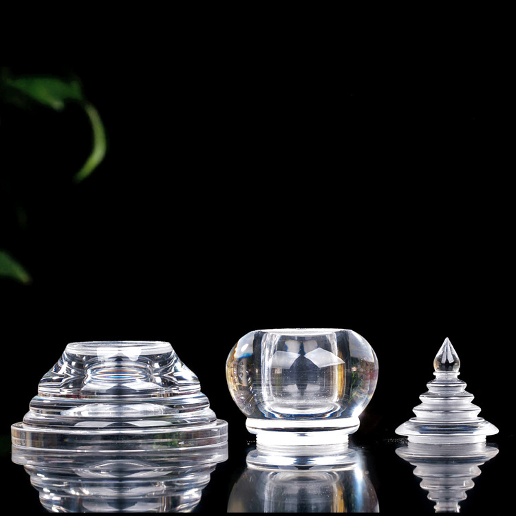 W-shaped Xizang Acrylic Shariri Pagoda Crystal Pagoda Decoration Ornaments for Bodhi Pagoda Transparent Mannan Aquarius