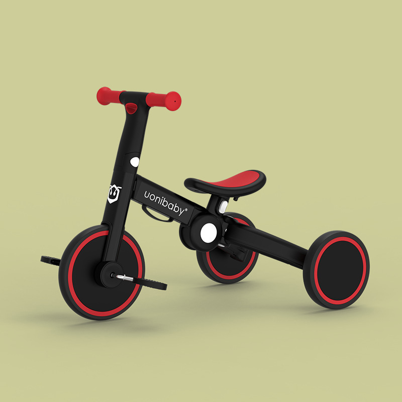 uonibaby children's pedal tricycle walking baby hand push bicycle 1-3 years old baby folding balance scooter