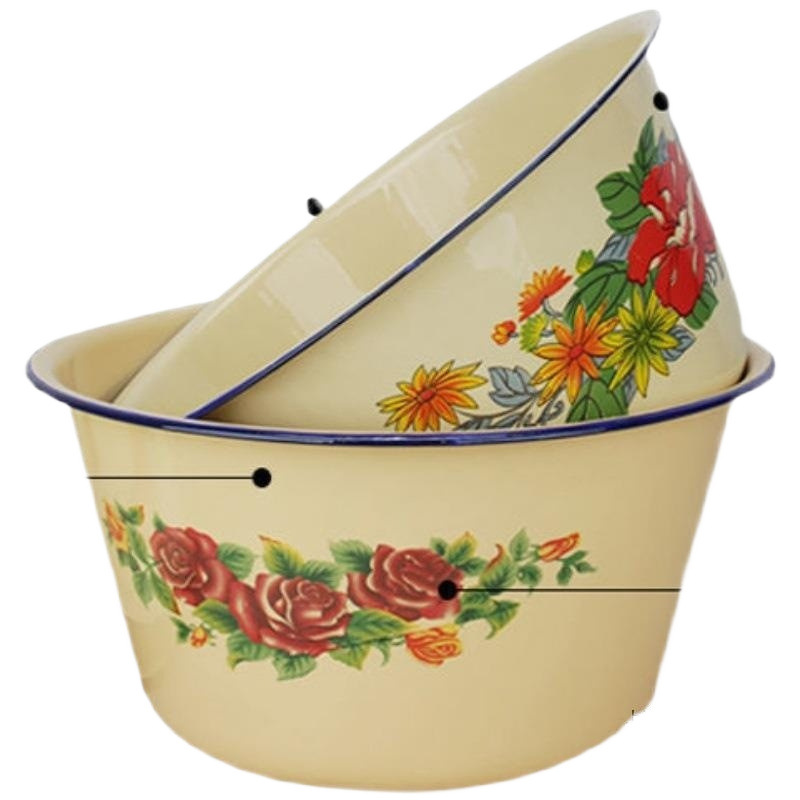 Enamel Pot for Hog Oil Household Ejiao Pot for Lard Butter Household Meat Oil Enamel with Lid High Temperature Sealing Jar