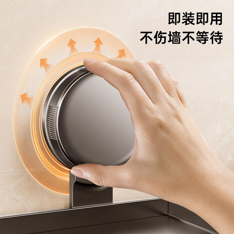 Suction cup toilet tissue box wall-mounted non-perforated bathroom living room paper box toilet paper box face towel storage rack