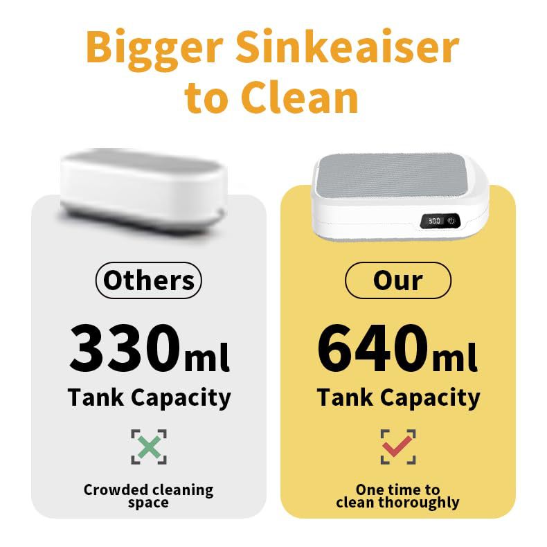 Cross-Border New Ultrasonic Cleaning Machine Household Small Glasses Jewelry Denture Braces Cleaner Cleaning Machine