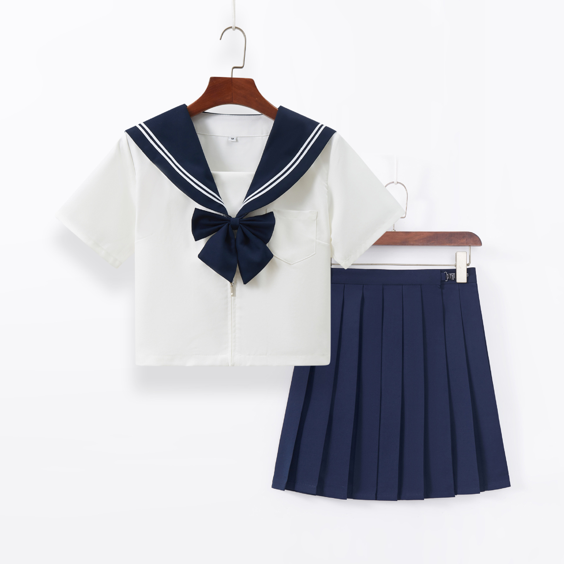 New Japanese blue collar white two jk sailor suit orthodox suit long sleeve college style pleated skirt factory supply