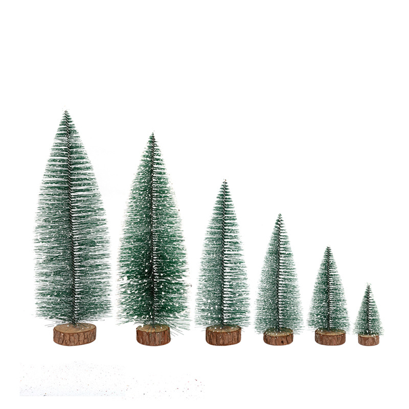 Imitation pine needle tree with snow snow white Christmas tree Christmas decoration desktop ornaments Christmas supplies manufacturers supply