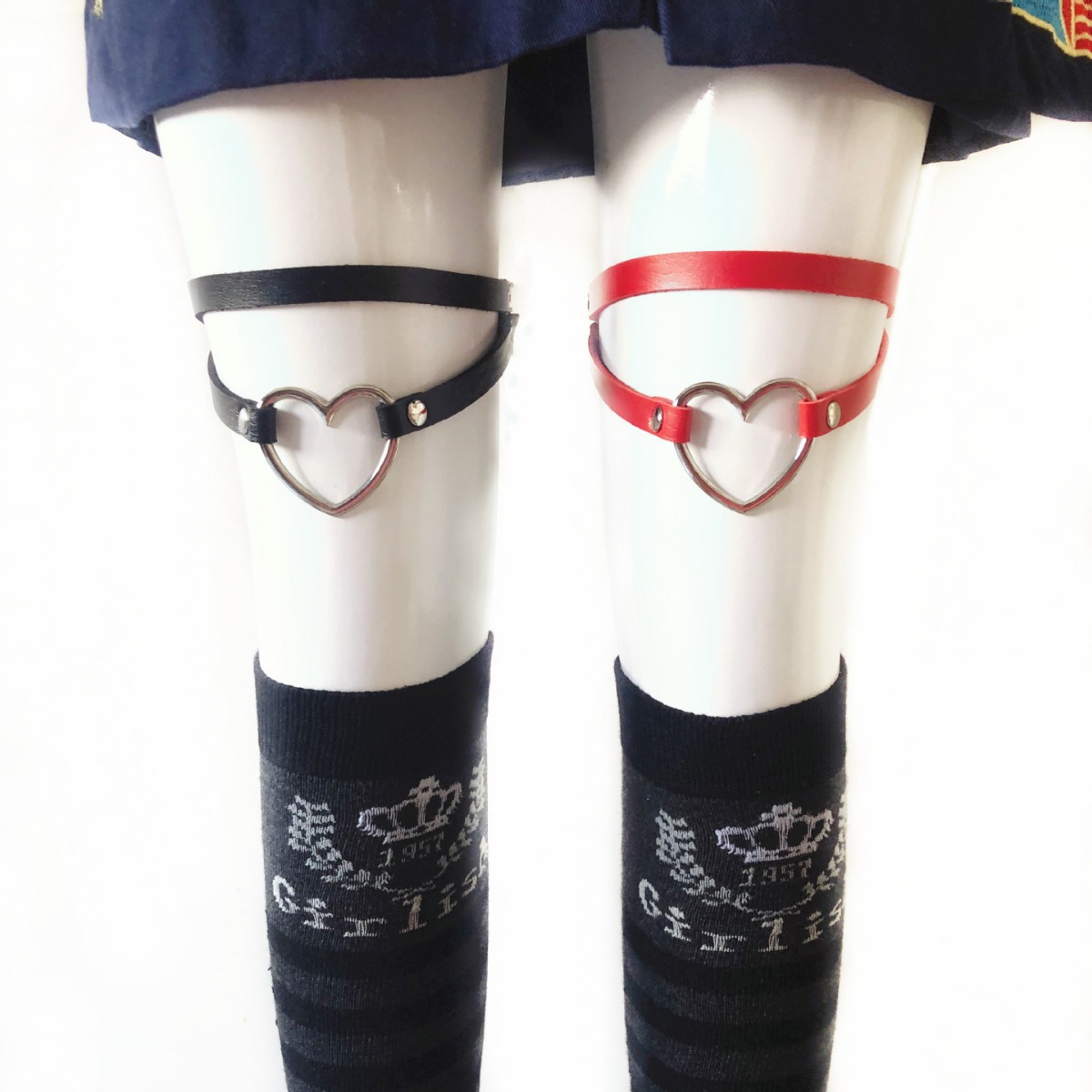 joker Sexy Performance Accessories Love Heart Ring Cat Head Fun Leg Ring Garter Belt Punk Fashion Foot Ring