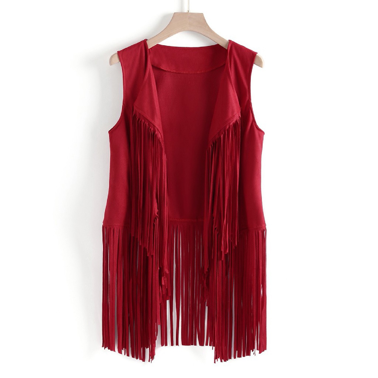 European and American New Fashionable Thin Tassel Horse Clip Women's European Station Slimming Sleeveless Vest Women's Fashion