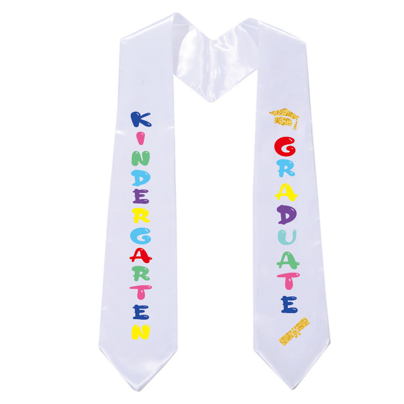 Children's Graduation Ribbon, Customized Master's and Doctoral Etiquette Shoulder Strap, Pure Presidential Campaign Honor Award Shawl