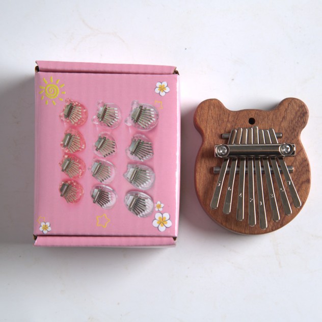 Thumb Piano Kalimba Export Hot-Selling Small 8-Tone Thumb Piano Pendant Dropshipping Labeling Cross-Border Hot-Selling