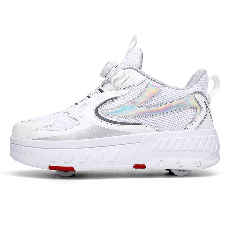 Manual four-wheel heyday shoes student version 6-15 years old walking skate shoes summer mesh breathable roller shoes